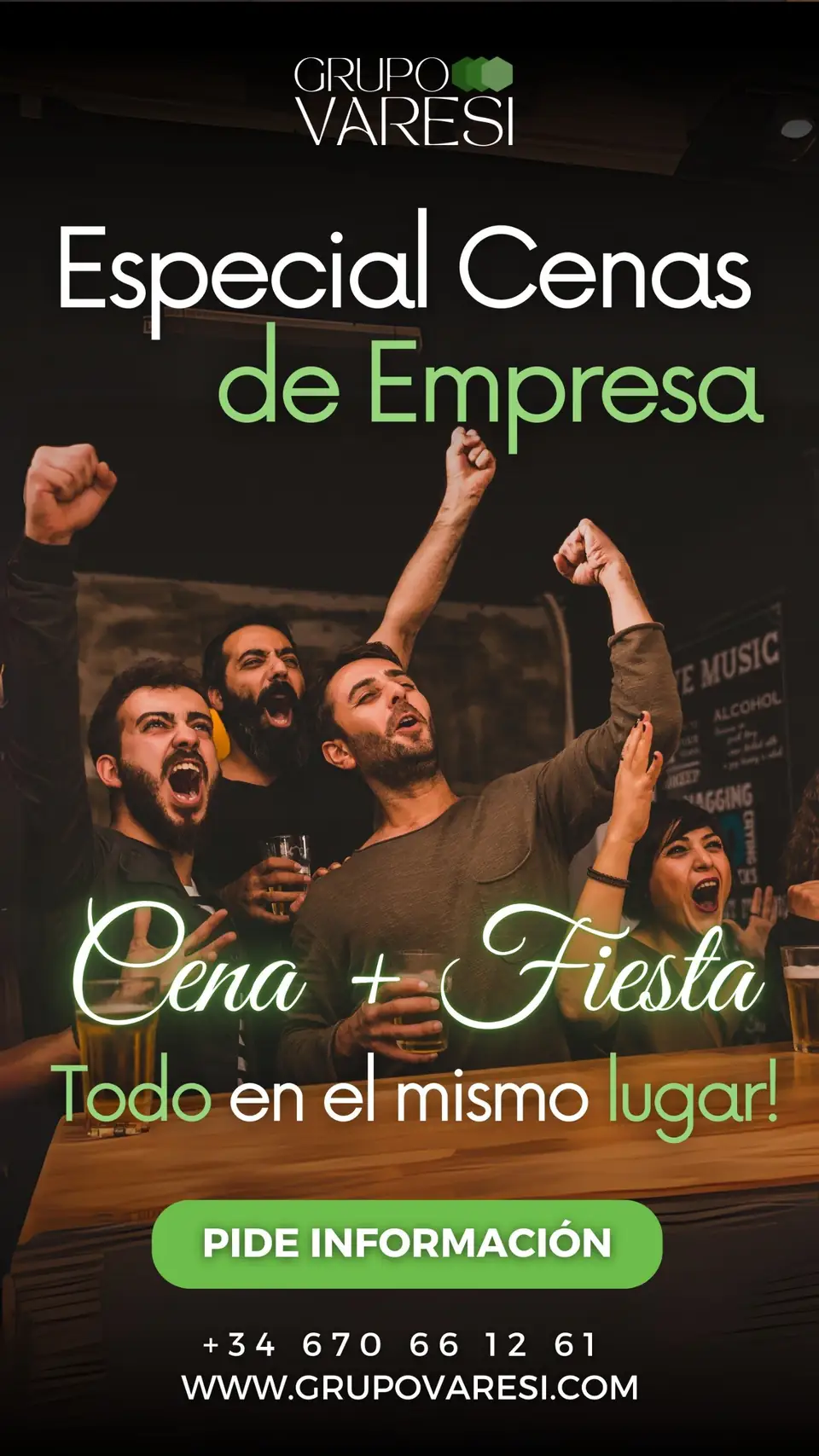 Especial cenas de empresa: cena + fiesta, todo en el mismo lugar